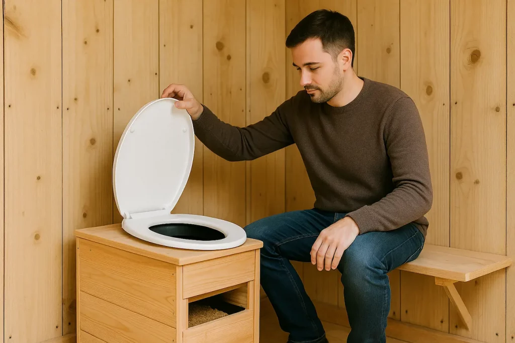 Trenntoilette einfach erklärt: Funktionsweise, Vorteile & Grenzen 1 Toilettengang bei einer Trenntoilette
