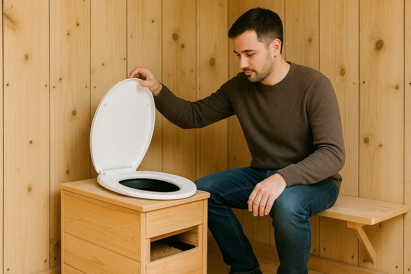Toilettengang bei einer Trenntoilette